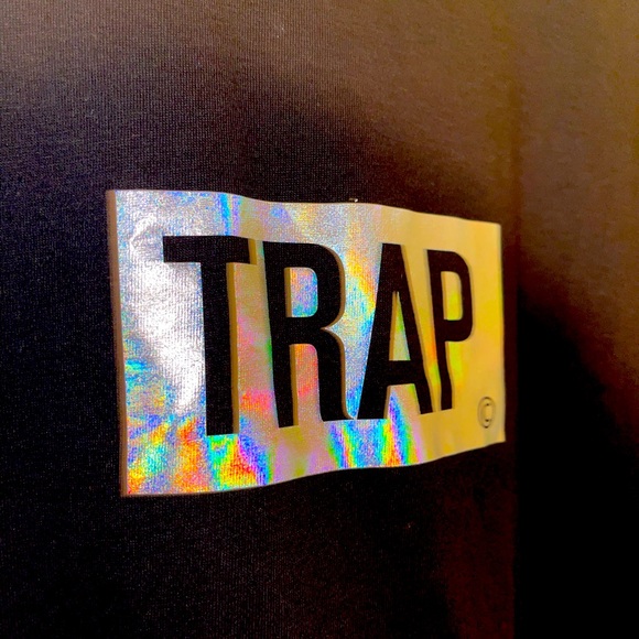 Black Trippy “TRAP” Box Logo short sleeve shirt. New Super Soft and Quality - Picture 3 of 3